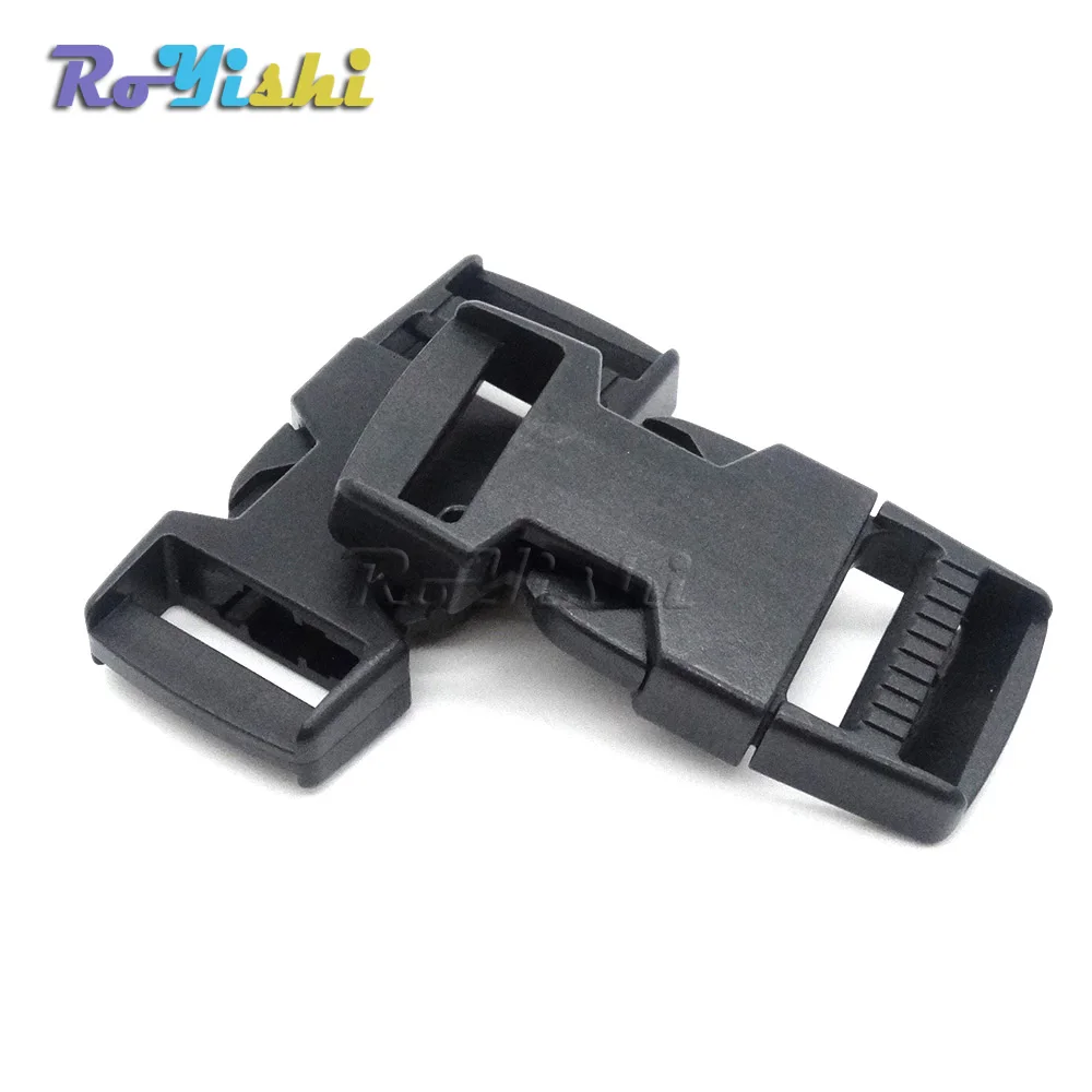 Hebillas de Liberación lateral contorneadas para pulseras de supervivencia Paracord, 1 ''(25mm), color negro, 10 unids/paquete - imagen 4