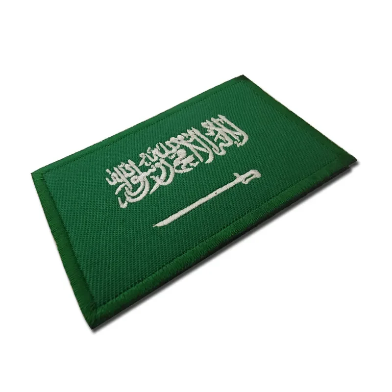 Parche de bandera de Arabia Saudita, insignia de moral bordada de doble cara, accesorios de personalidad, parche de tela - imagen 3
