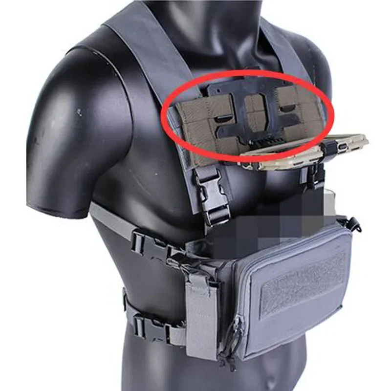 Colgador de pecho táctico, Panel MOLLE D3CRM MK4, placa frontal para funda de teléfono - imagen 2