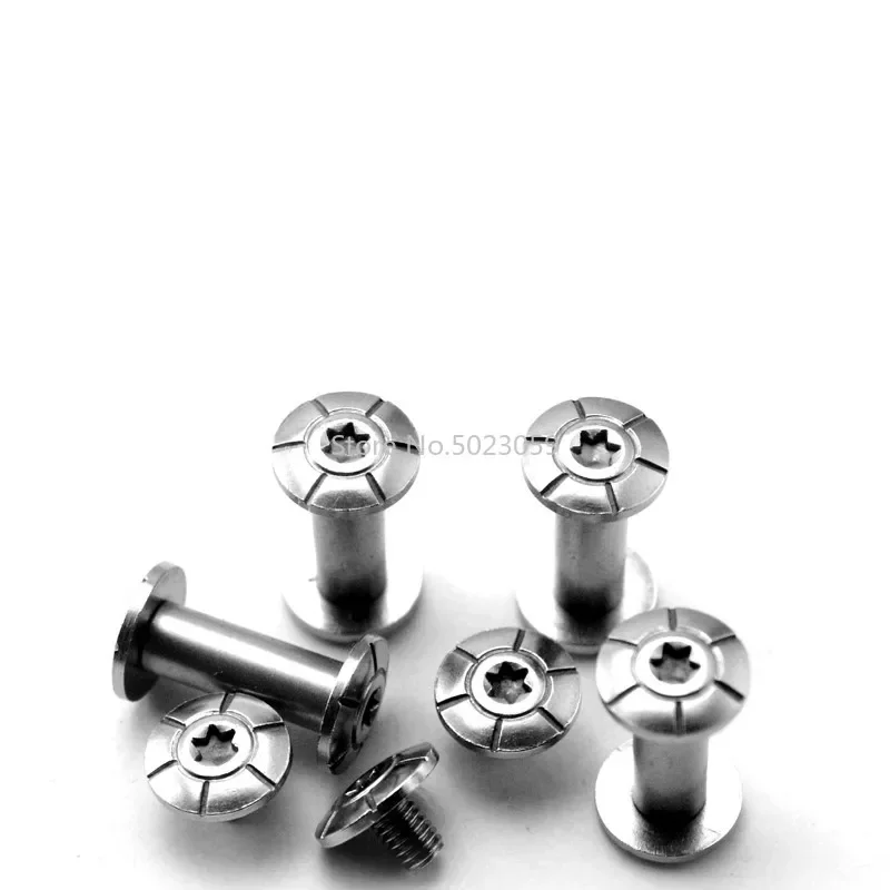 Juego de Herramientas de tornillo de mango de cuchillo de acero inoxidable, cuchillo plegable de bricolaje, remache de tornillo, mango de cuchillo recto, tornillo de fijación, 4 juegos - imagen 4