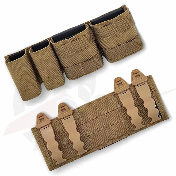 Accesorios tácticos al aire libre 5,56 doble 9mm cartucho cuádruple clip bolsa ejército ventilador kit - imagen 5