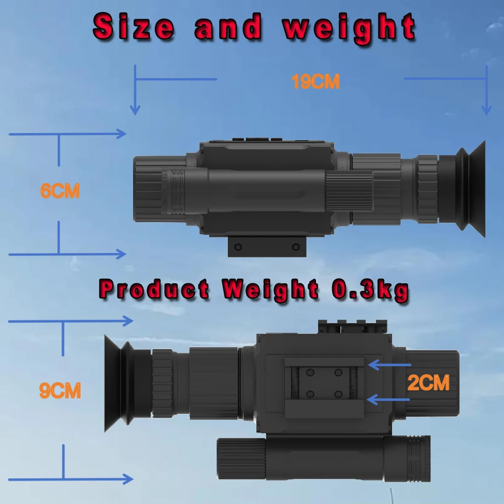 NK008 Visor nocturno digital monocular infrarrojo con láser IR - imagen 4