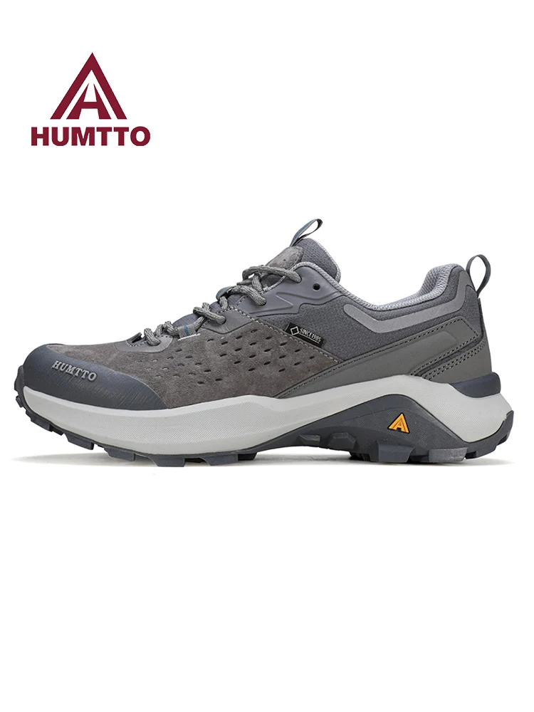 Humtto-zapatos de senderismo al aire libre de piel de vaca para hombre, zapatillas transpirables para escalar, senderismo, caza, turismo, botas de montaña, zapatos informales - imagen 5