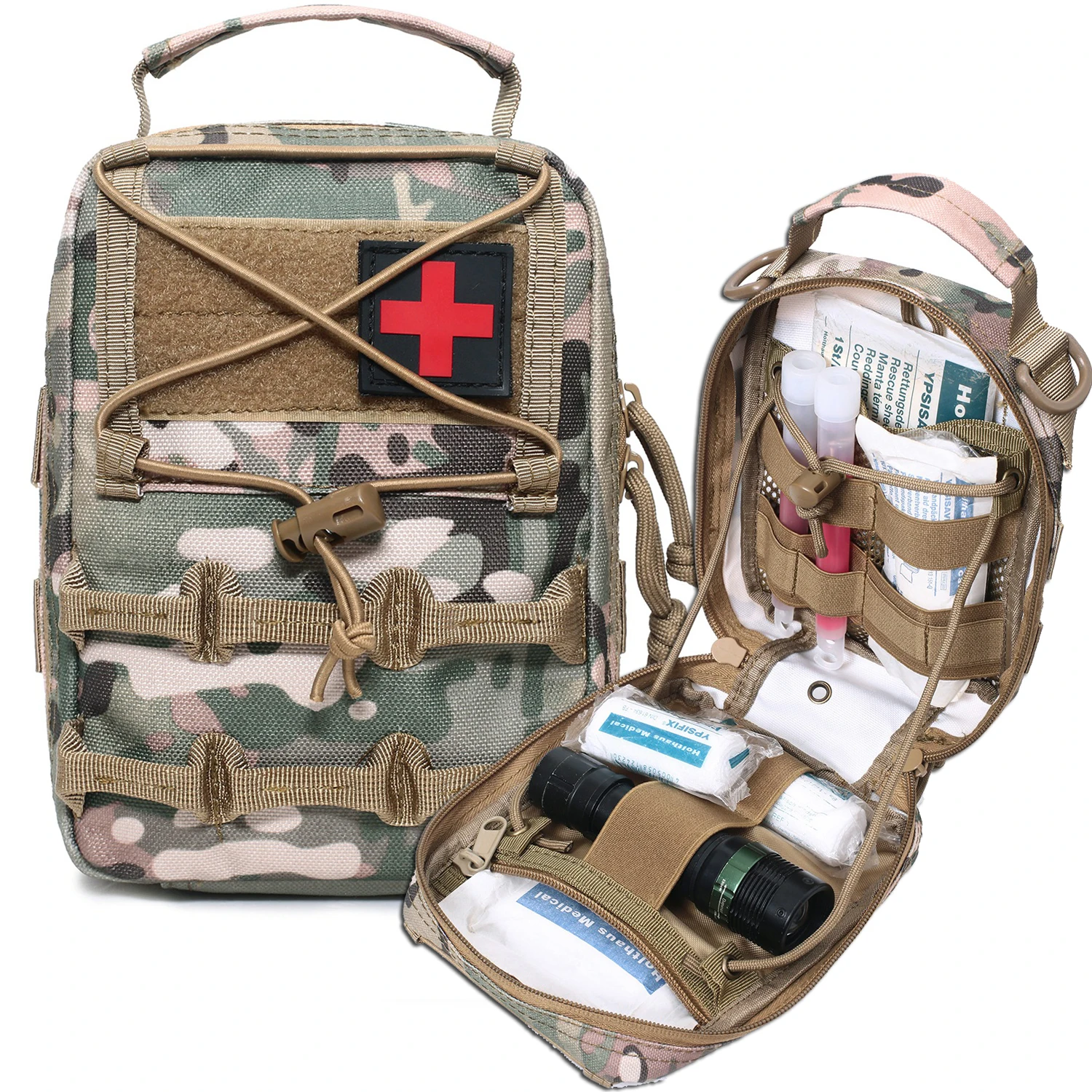 Bolsa médica táctica MOLLE, bolsa de primeros auxilios EMT, bolsa IFAK, bolsa de utilidad táctica IFAK para actividades al aire libre, suministros médicos