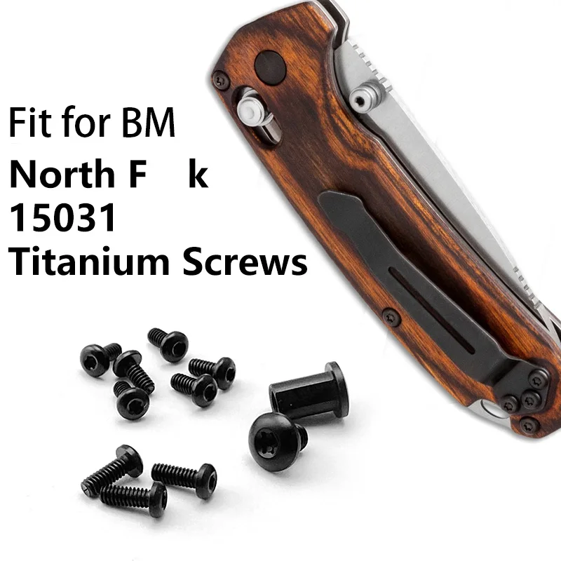 Cuchillo de mariposa BM North FK 15031, tornillo de mango, tornillos de reacondicionamiento de aleación de titanio para BM North FK 15031, accesorios EDC, 1 Juego - imagen 5