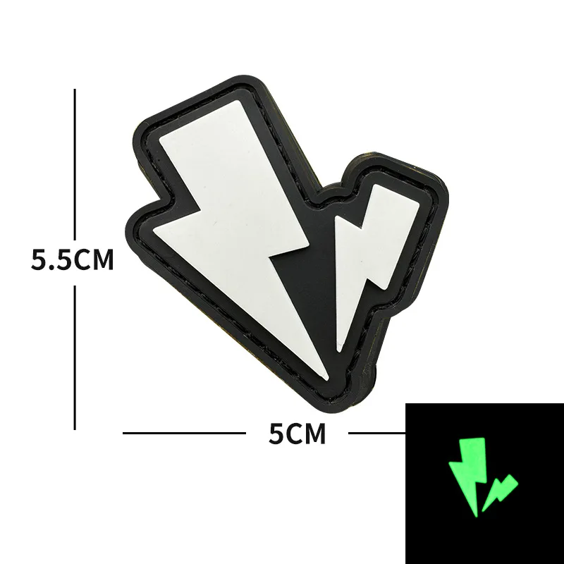 Parche táctico PVC rayo con gancho para mochila y peto - imagen 5