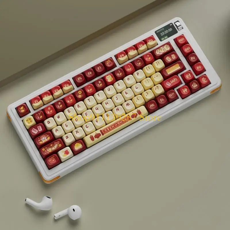 Teclados mecánicos J1HC, teclas OQO altura, juego teclas con tema Año Nuevo Chino, 127 Uds.