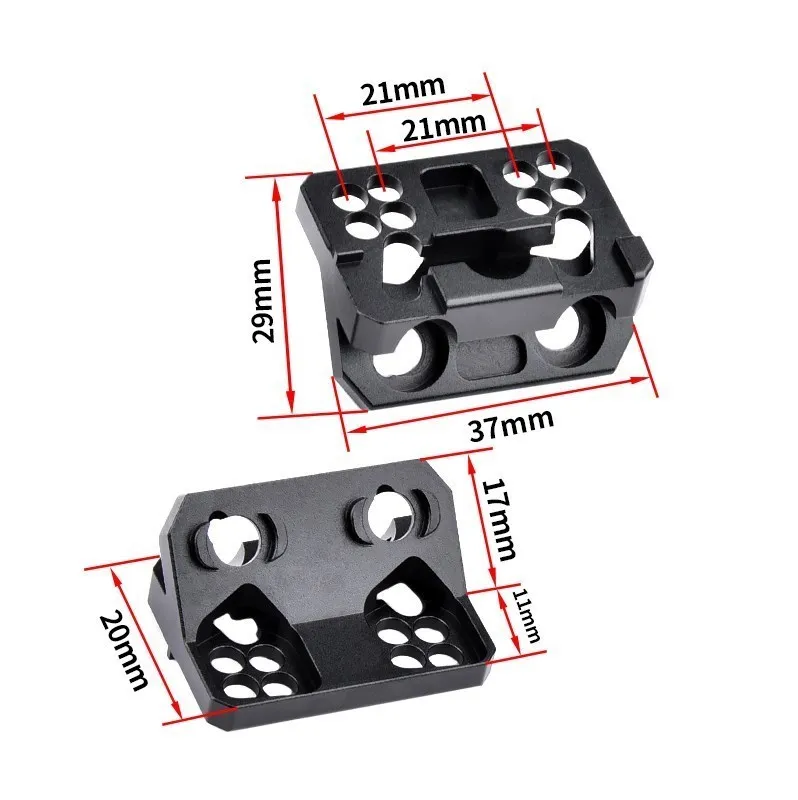 Base de montaje de Metal para linterna táctica M600 M300 REIN Airsoft para Mlok y Keymod Rail AR 15 Rifle caza Scout Base de luz - imagen 2
