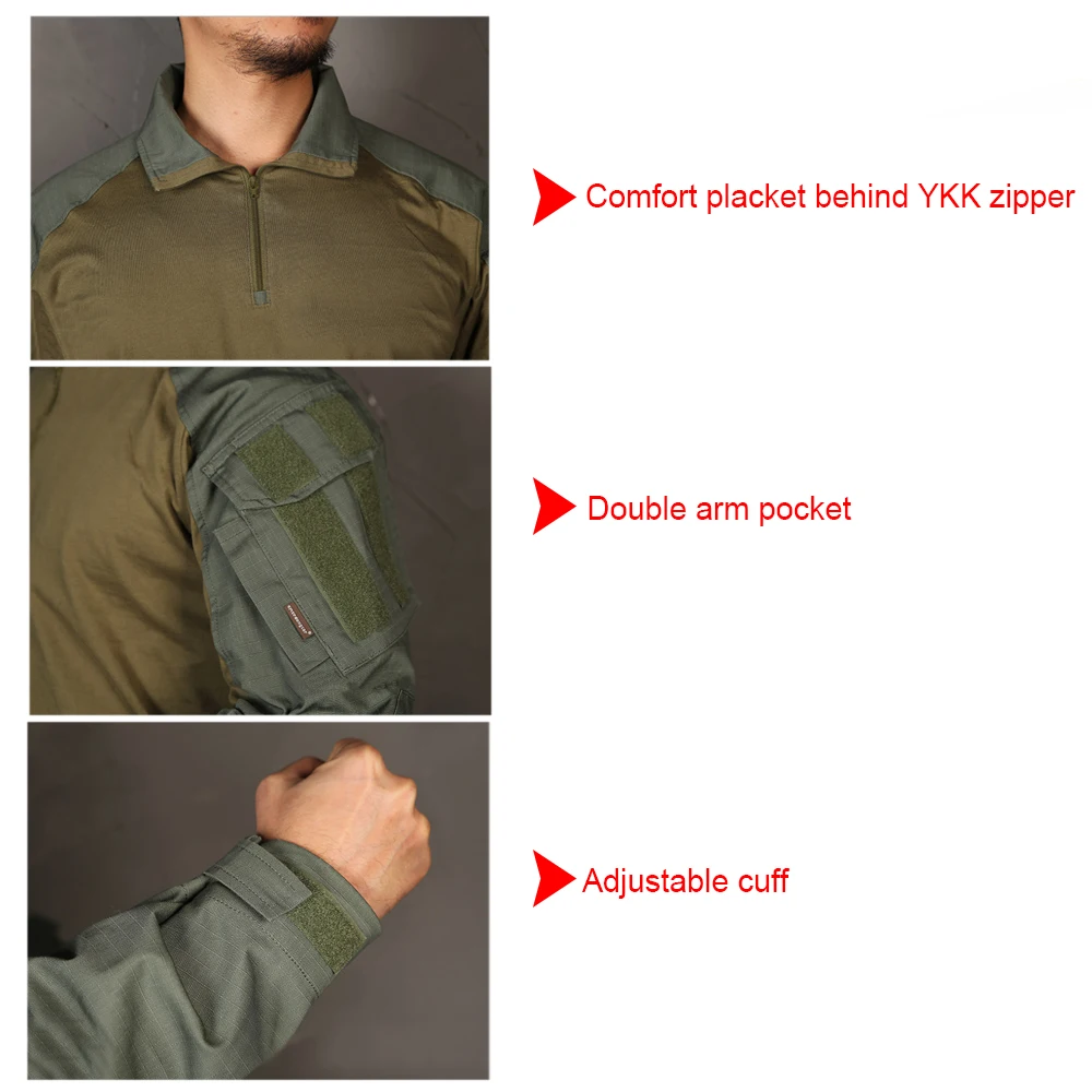 Emersongear Gen3 BDU Camisa de combate táctico EM9422 Camisa táctica de manga corta para actividades al aire libre - imagen 4