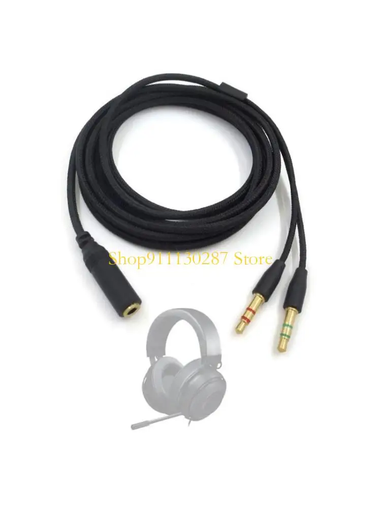 Cable auriculares J1HC grado audiófilo para Electra/Kraken 7,1 V2, Cable micrófono divisor Flexible para