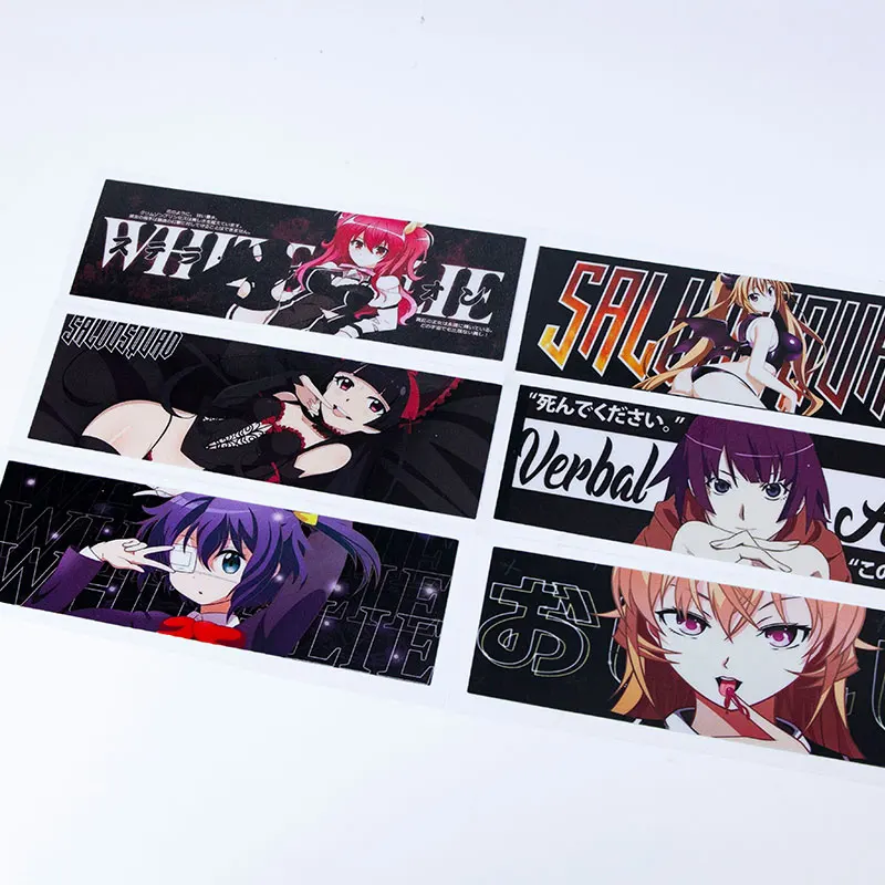 Pegatinas de chica Sexy para coche JDM, animación modificada, bidimensional, caja de cola lateral de motocicleta eléctrica, pegatinas impermeables - imagen 2