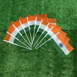 SKY Bandera India Poliéster 14x21cm Doble Cara Poste Plástico