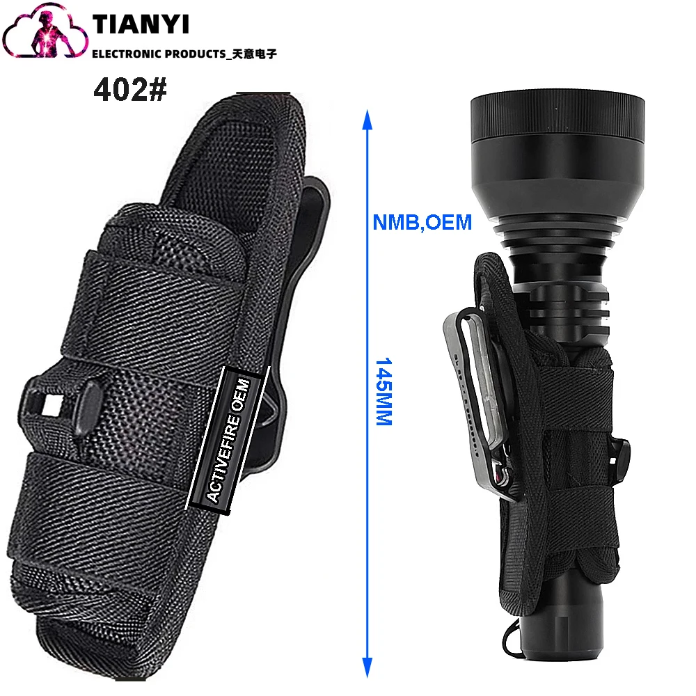 Funda para linterna giratoria de 360 grados para caza táctica al aire libre, funda para cinturón, funda para linterna portátil - imagen 4