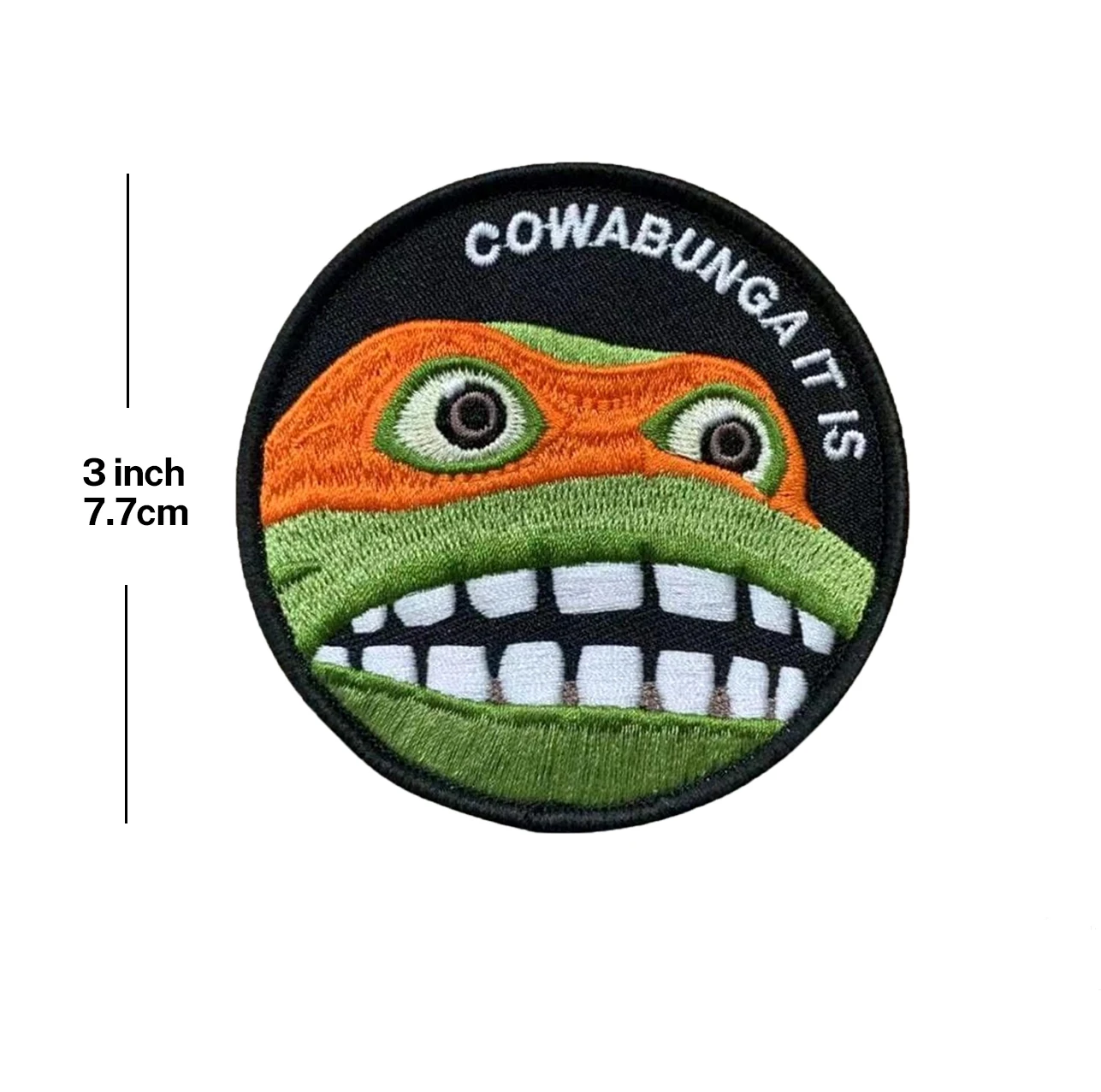 Cowabunga It is parche moral divertido con cierre de gancho y bucle - imagen 3
