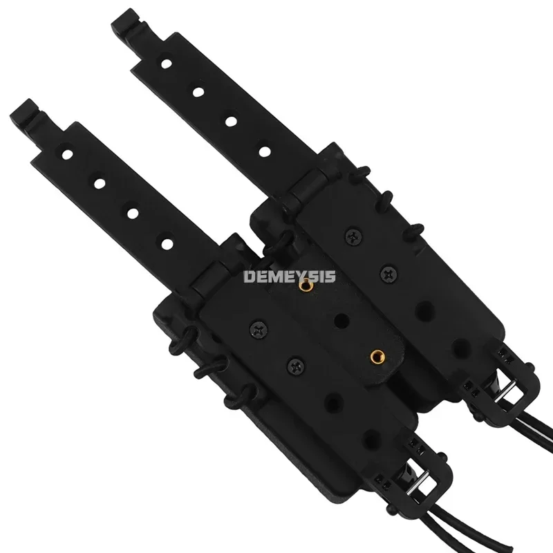 Bolsas para revistas Molle de 9MM, juego de guerra táctico, tiro rápido, doble soporte para revistas, funda para caza, cintura Mag Carrier - imagen 4