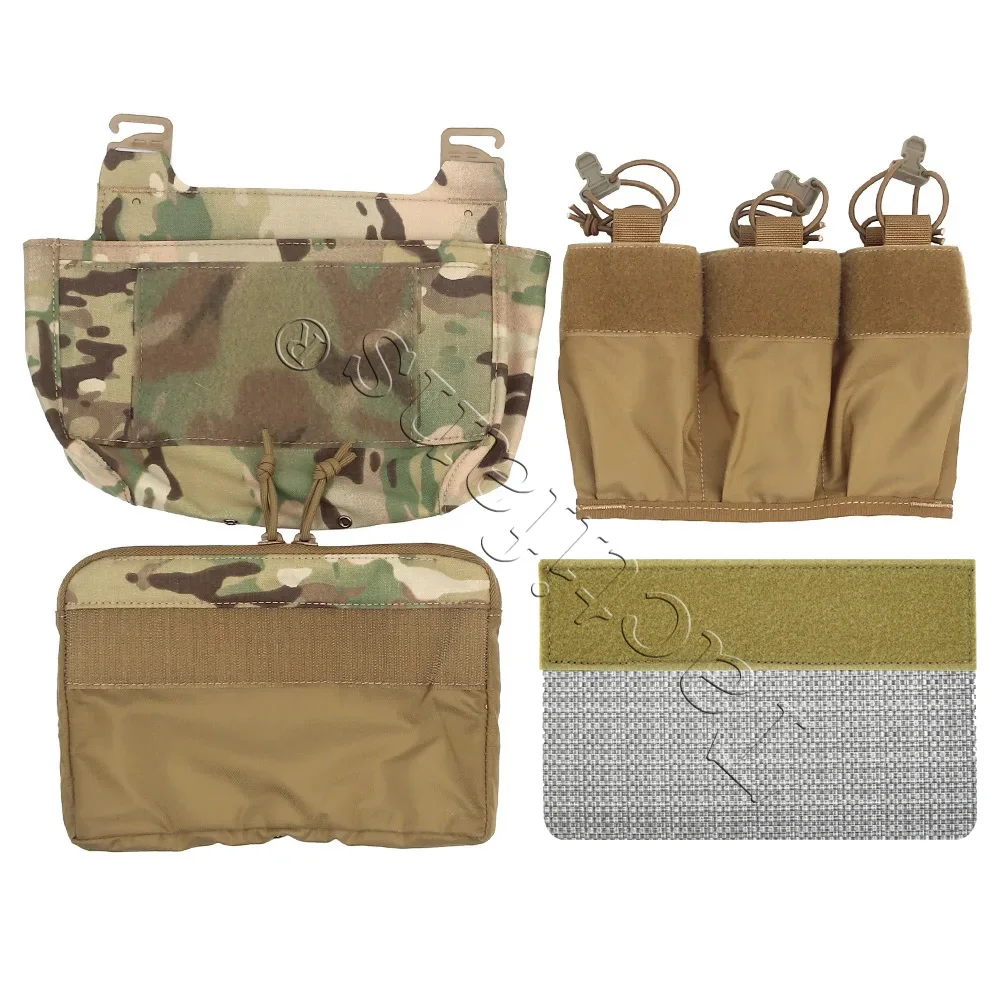 Riñonera Abdominal de doble pila con solapa frontal y gancho en G, bolsa Kangroo con inserción de Triple revista para chaleco portador de placa FCPC FCSK - imagen 2