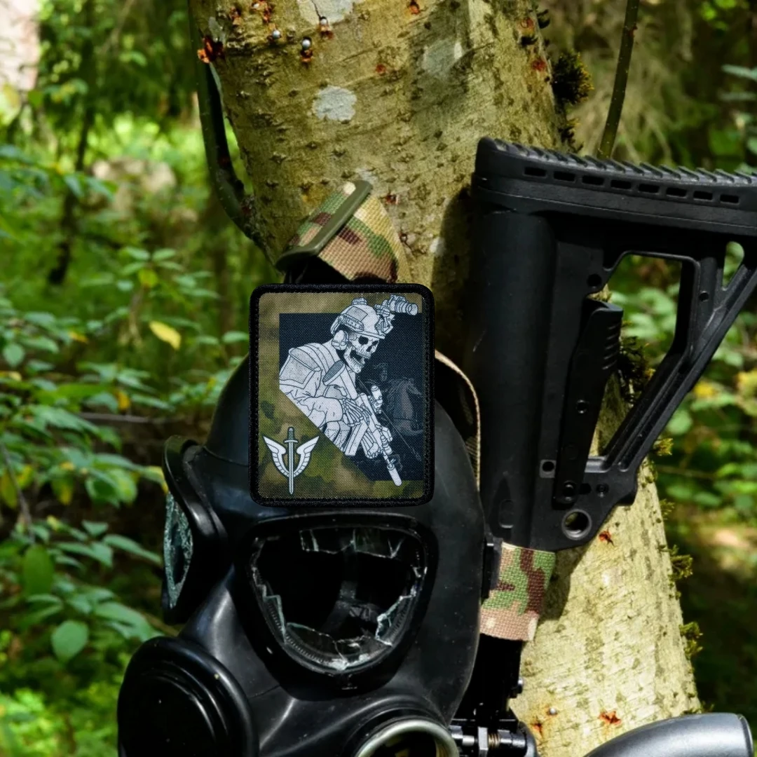 OMON, Moscú, insignia de moral de musgo impresa, parches de gancho y bucle, mochila táctica, brazalete del ejército militar, pegatina y hebillas de nailon - imagen 3