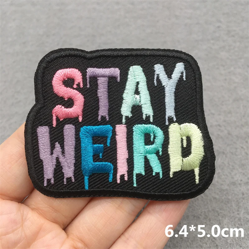 Parche bordado de letras de colores de dibujos animados, apliques de costura, parches termoadhesivos para ropa, pegatina Punk de chaqueta DIY - imagen 5