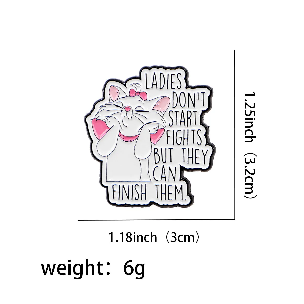 Bonito Pin esmaltado de gato, Pin de solapa, broches de dibujos animados para mujer, decoración de ropa, alfileres de Metal, mochila, sombrero, insignia, accesorios de regalo - imagen 2
