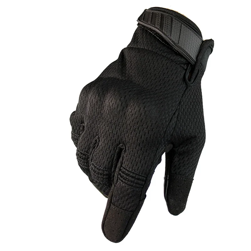 Guantes con pantalla táctil para todos los dedos, guantes tácticos militares transpirables de malla, guantes protectores todoterreno para motocicleta, equipo de camping - imagen 4