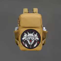 Parche con Estampado de Cabeza de Lobo, Parches Tácticos con Gancho y Bucle para Ropa, Brazalete, Mochila, Insignias Decorativas de Moral