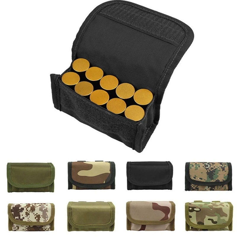Soporte de recarga de 10 tiros redondos para caza, bolsa Molle, soporte para cartuchos redondos de munición, bolsa para revistas de calibre 12/20G - imagen 2