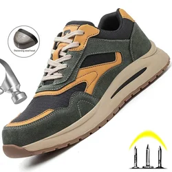 Zapatos de trabajo ligeros para hombre y mujer, zapatillas de trabajo, botas indestructibles a prueba de pinchazos, zapatos de seguridad transpirables con punta de acero para hombre