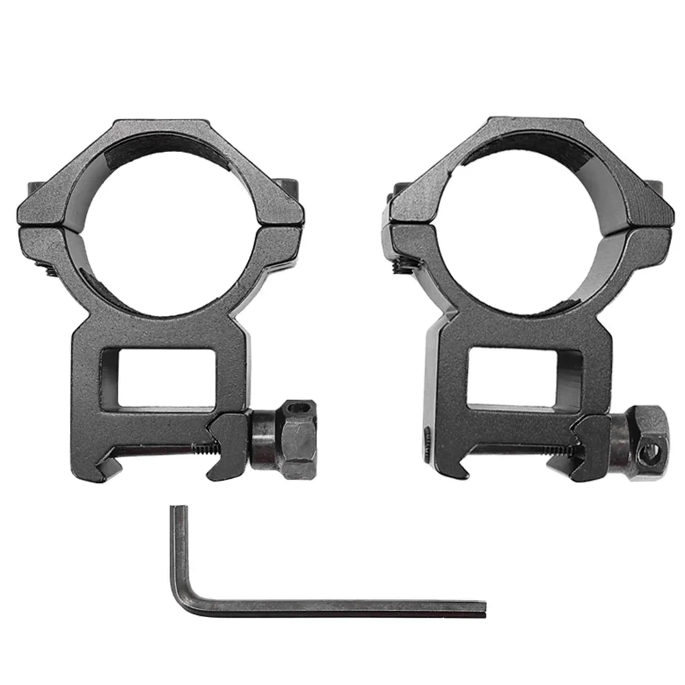 Anillo de montaje para mira de Rifle de caza, 1 par, para alcance de tubo de 25,4mm de diámetro, 11/20mm, riel Picatinny de cola de milano, soporte para linterna táctica - imagen 2
