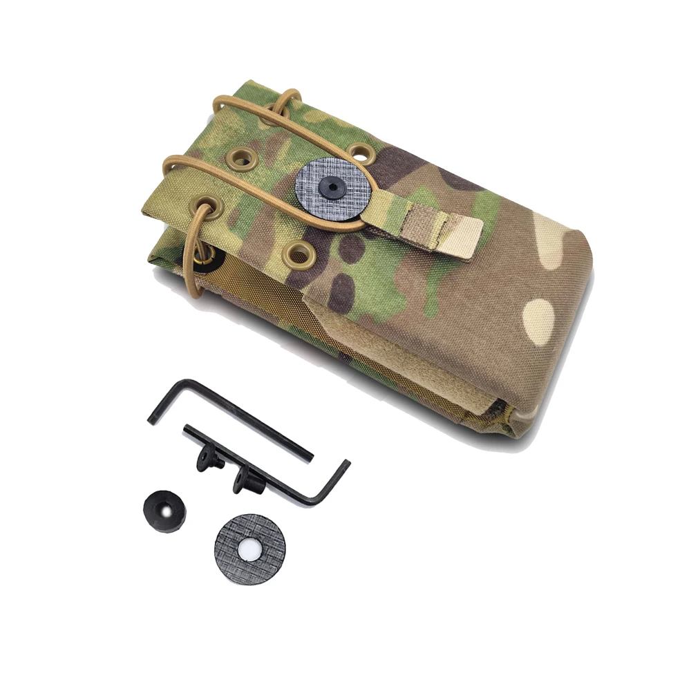 Chaleco táctico para exteriores, bolsa de Radio Molle, bolsa para Walkie Talkie, salida lateral de bolsillo para Baofeng UV-5R UV-82 UV-9R - imagen 4