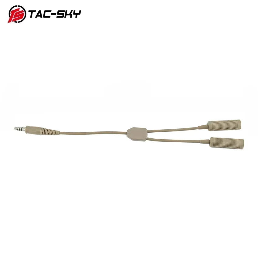 Adaptador de auriculares táctico de doble paso con cancelación de ruido, convertidor PTT, Compatible con TS TAC-SKT - imagen 5
