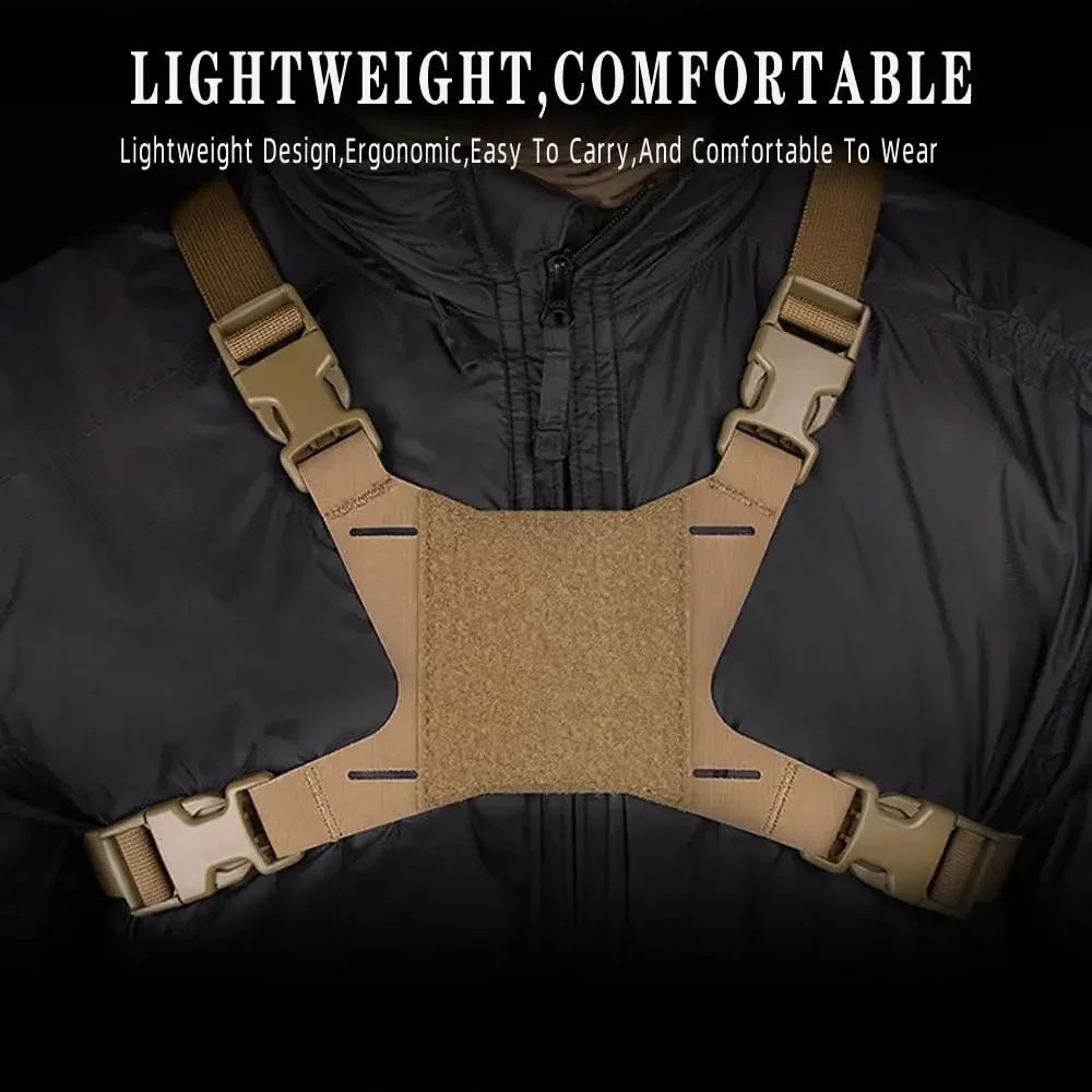 Nuevo tablero de navegación plegable táctico MOLLE, funda de mapa Airsoft, soporte para teléfono móvil, chaleco, correa fija para el pecho para accesorios Airsoft - imagen 5