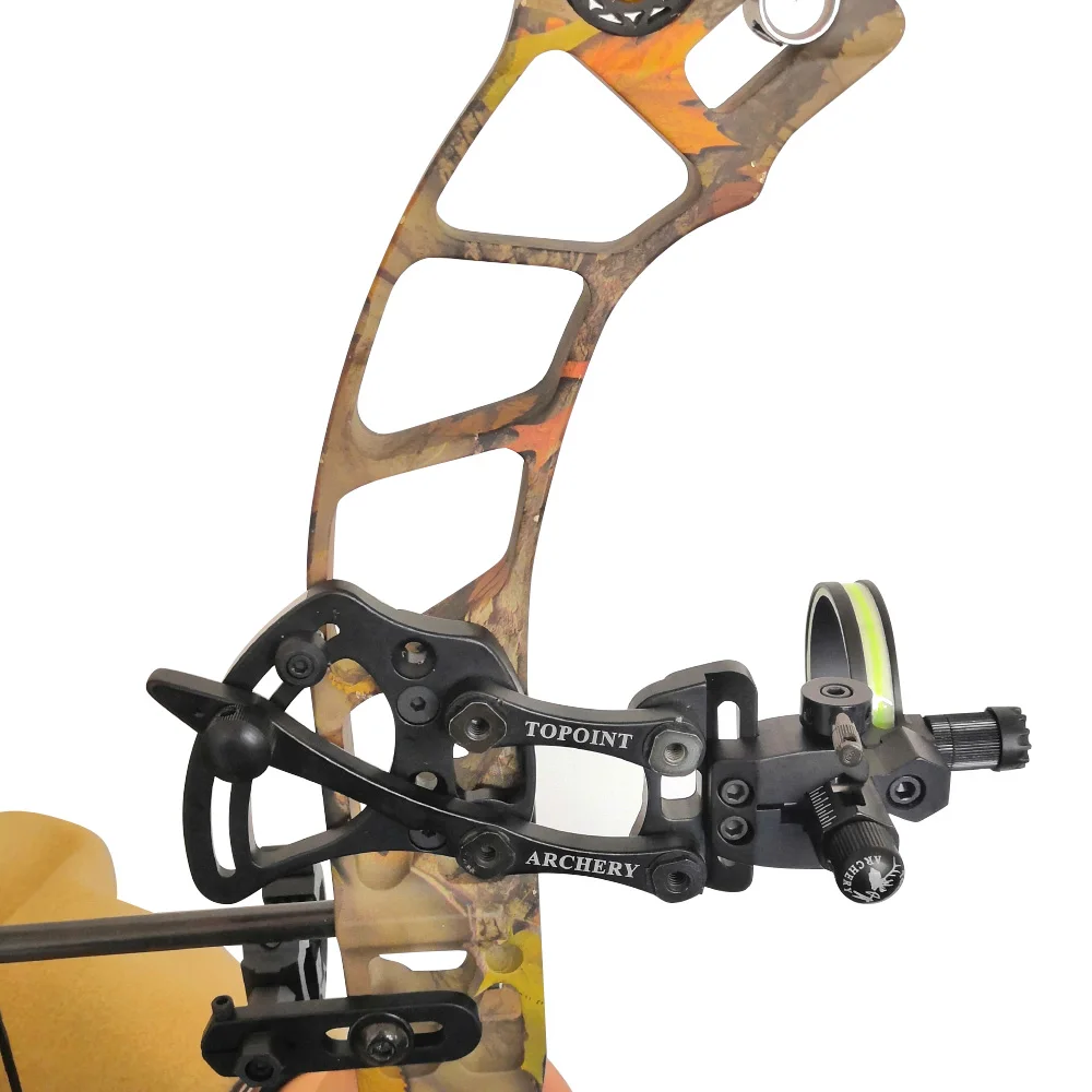 Mira de arco compuesto para tiro con arco, ajuste fino, fibra óptica de 0,019 pulgadas, aleación de aluminio CNC para tiro de caza con arco, 1 ud. - imagen 2