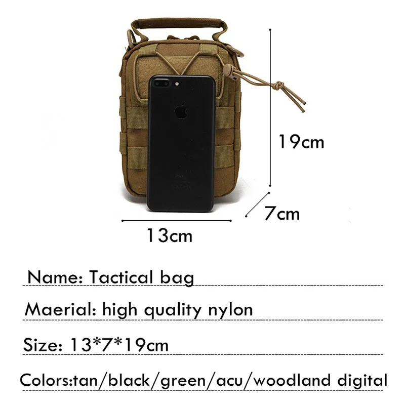 Bolsas de senderismo al aire libre, bolsas portátiles para escalar, acampar, pescar, bolsas de pecho de gran capacidad, bolsa táctica Molle para deportes de combate y Paintball - imagen 2