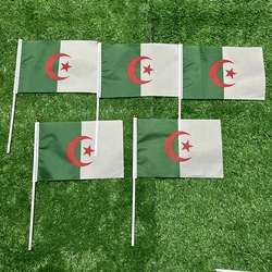 Bandera de mano Argelia – Nacional de poliéster para desfile
