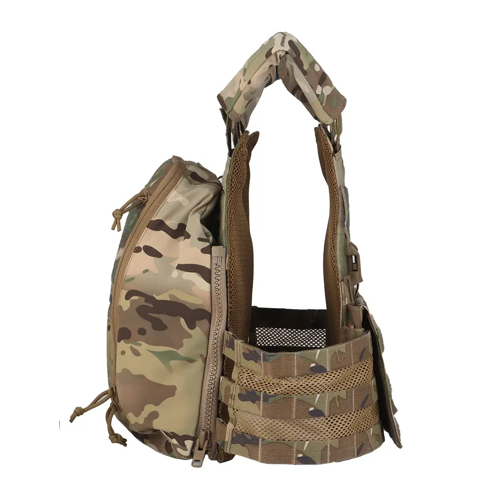 Chaleco táctico de escarabajo con bolsa trasera, chaleco multifuncional para caza al aire libre, tiro, Airsoft, portador de placa, equipo de protección - imagen 3