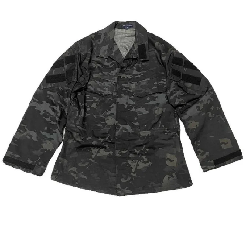 Traje de combate de entrenamiento para deportes al aire libre, camuflaje negro táctico, manga larga, traje base GEN3 - imagen 2
