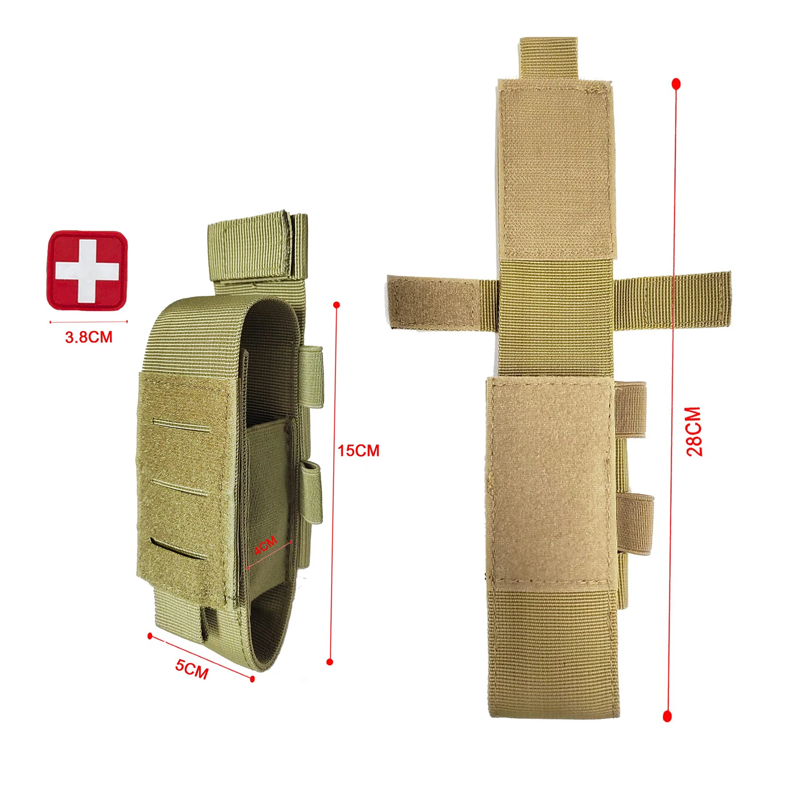 Botiquín de primeros auxilios Molle, torniquete de supervivencia, cinturón médico, segundo soporte para bolsa, senderismo, Camping, rescate de emergencia - imagen 3
