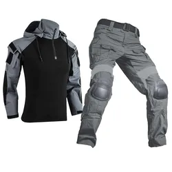 Pantalones tácticos, trajes, camisas de combate, pantalones, trabajo de Paintball Airsoft, ropa para hombres, uniforme de policía de exploración de camuflaje estadounidense, traje deportivo para disparar