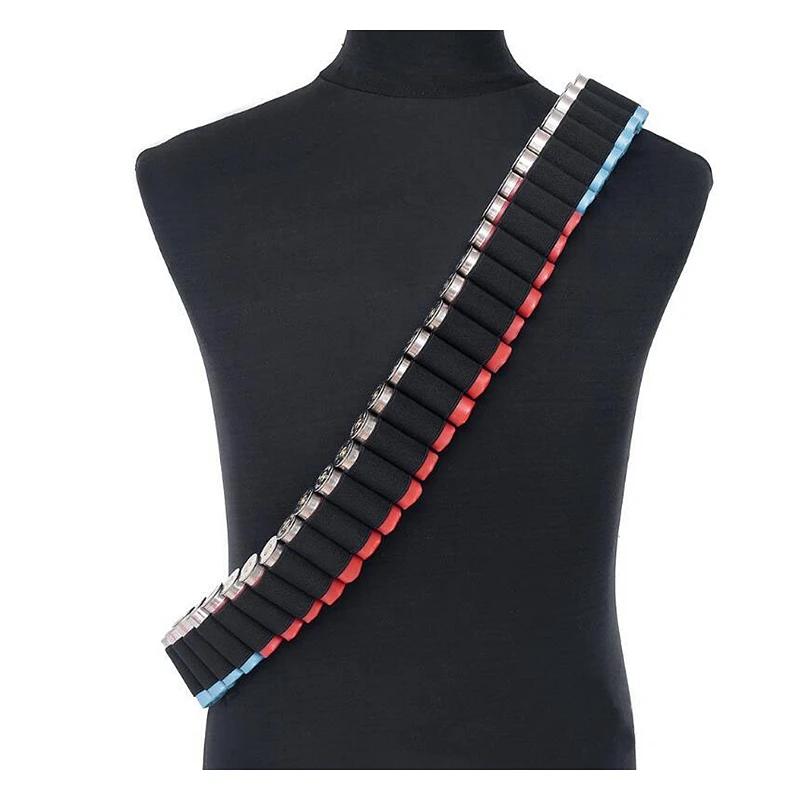 10 calibre 12 y 20 GA Stealth negro 50 bandolera de hombro de concha redonda Bandoleer Mag Carrier - imagen 2