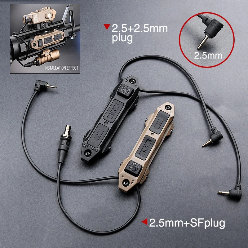 WADSN-interruptor de presión táctico Airsoft para DBAL A2 PEQ-15 NGAL Laser M600 M300, botón de interruptor de función Dual remota - imagen 2