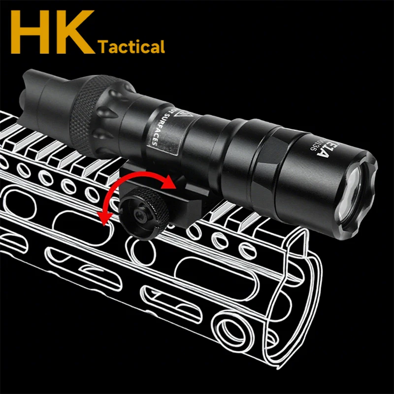 Equipo táctico M600B M300B M600 luz de explorador Rifle Weapo linterna LED foco de caza interruptor de doble función para riel de 20MM - imagen 5
