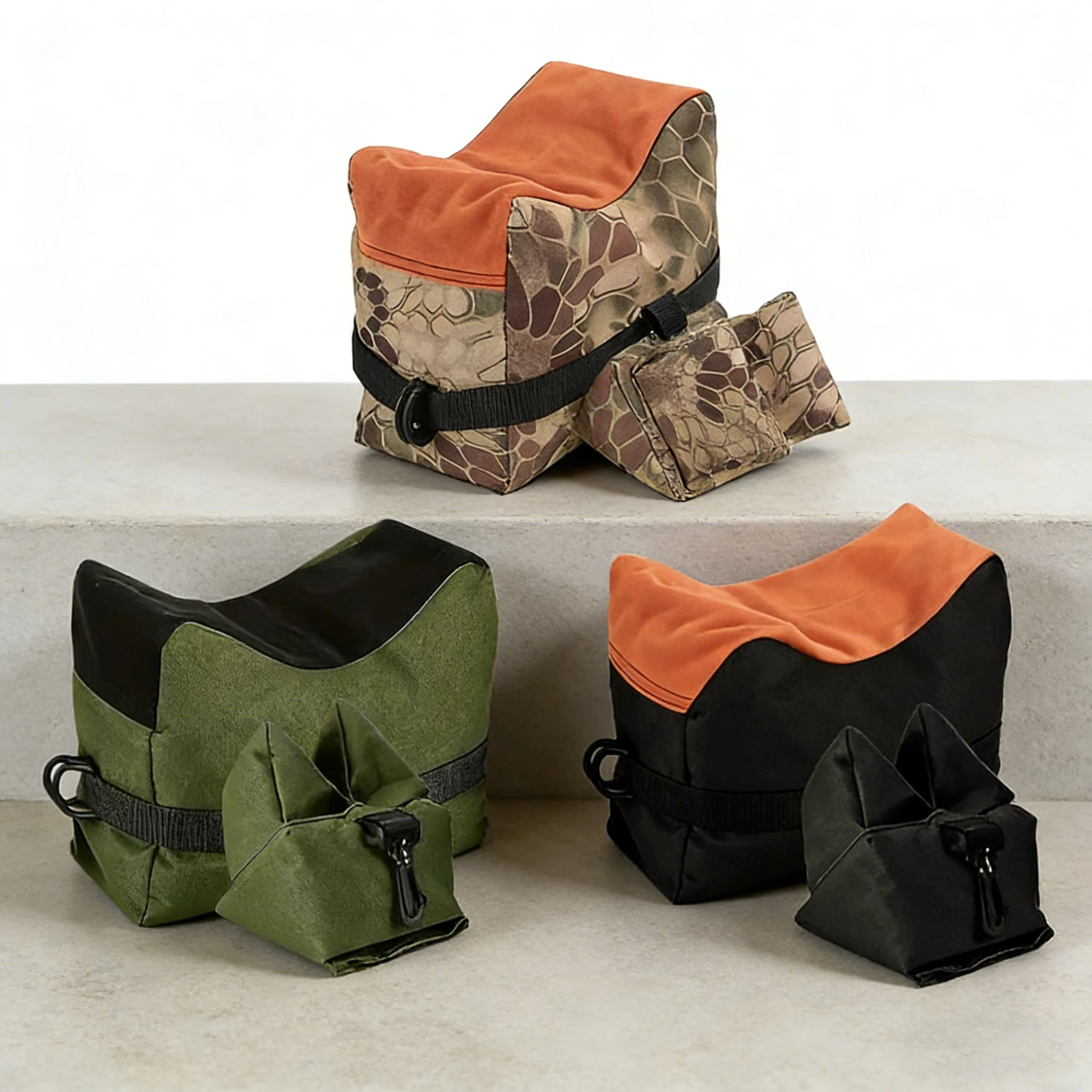 Bolsa de arena de soporte táctico militar, bolsa de descanso portátil para rifle de francotirador, caza, tiro, marco de objetivo delantero y trasero, soporte sin relleno - imagen 2