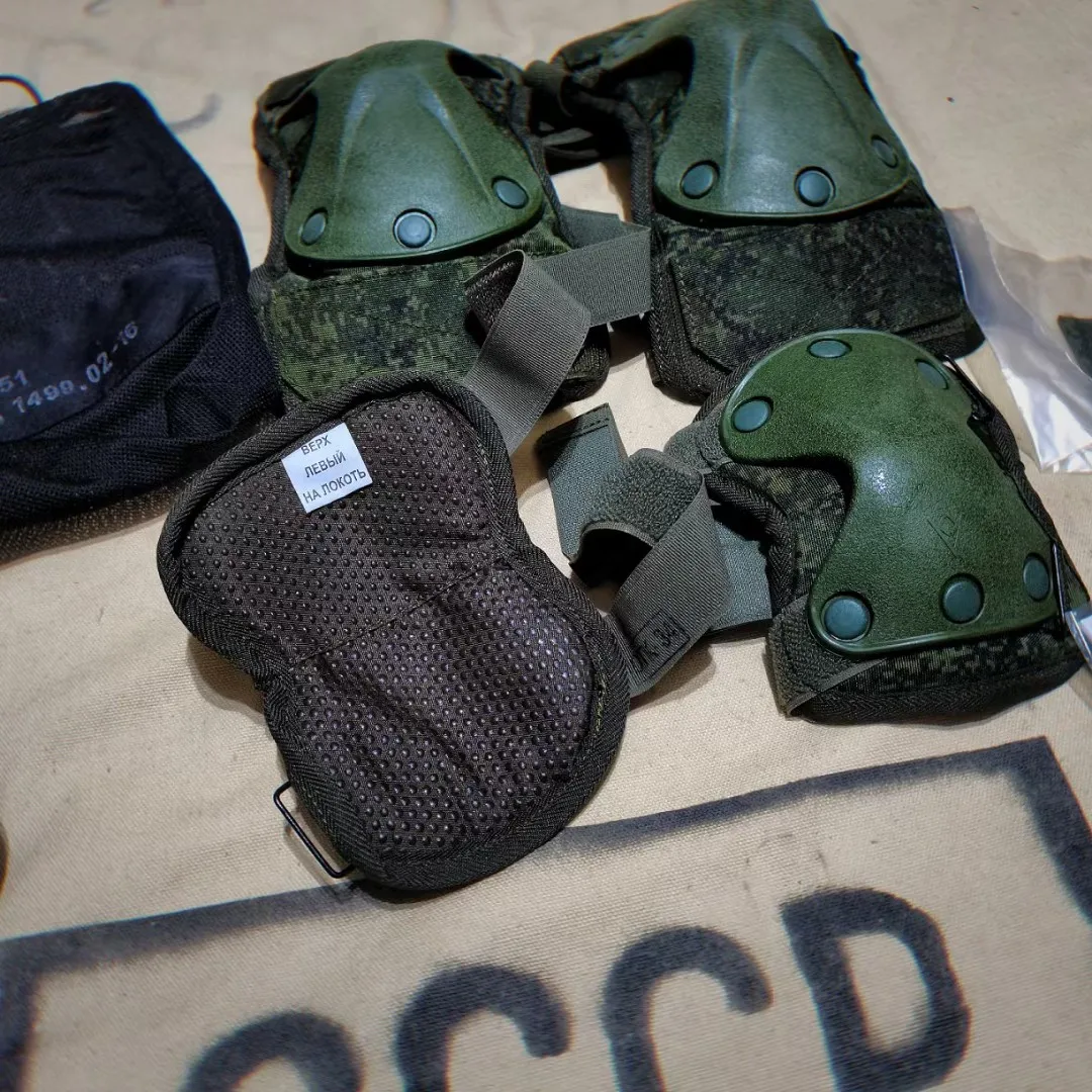 Rodilleras tácticas de las fuerzas armadas rusas 6B51, protectores de rodilla y codo, EMR, pequeño verde - imagen 3