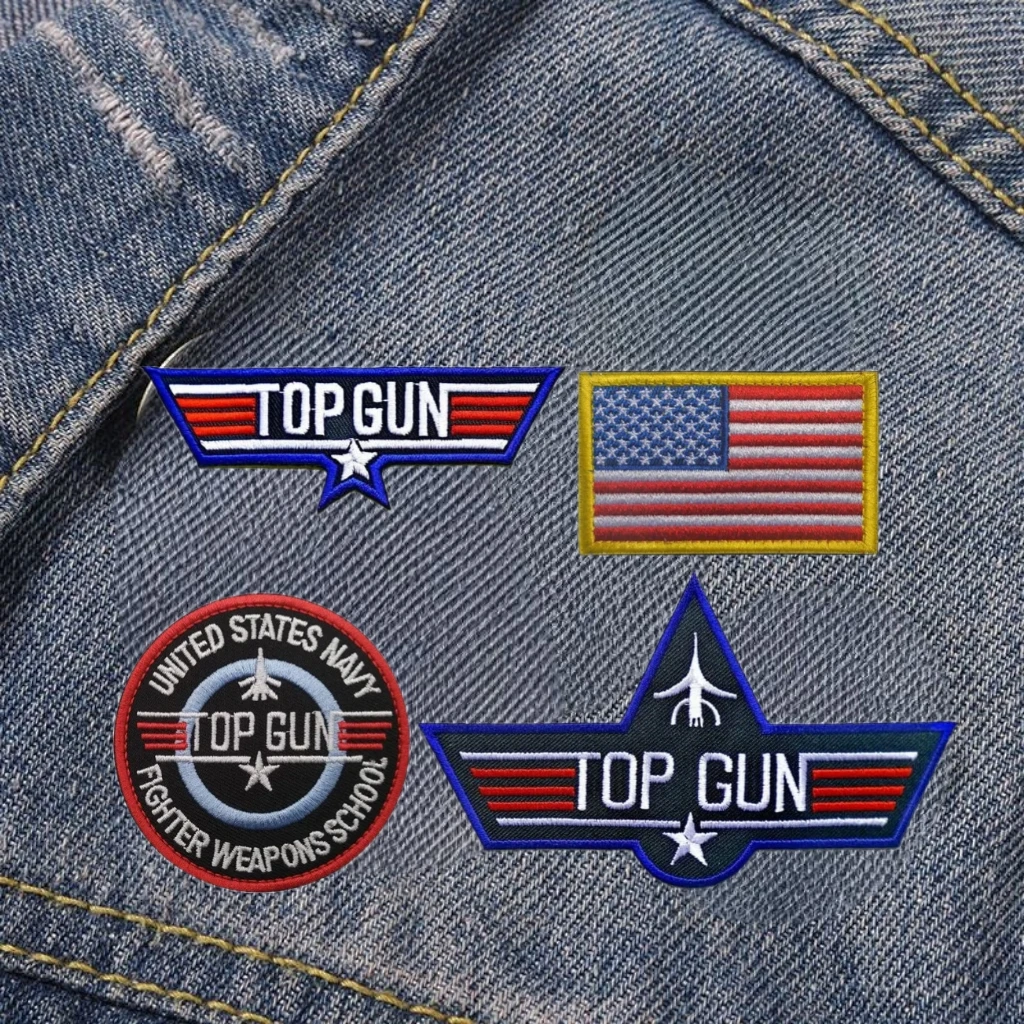 Parche bordado de nubes ambiciosas para planchar, insignia de moral táctica militar, mochila, chaleco, pegatinas, 4 piezas - imagen 5