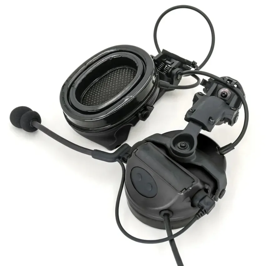 TSCII-auriculares tácticos para casco, cascos con reducción de ruido, protección auditiva, orejeras electrónicas para disparar + U94 PTT - imagen 2