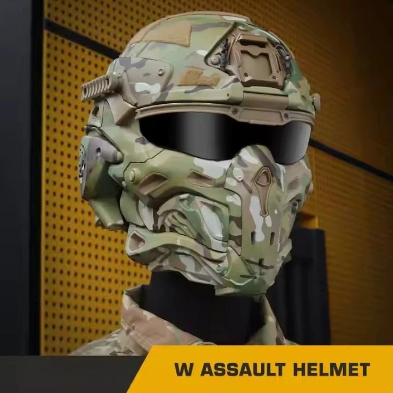 W-Ronin Casco táctico de asalto con auriculares integrados y máscara