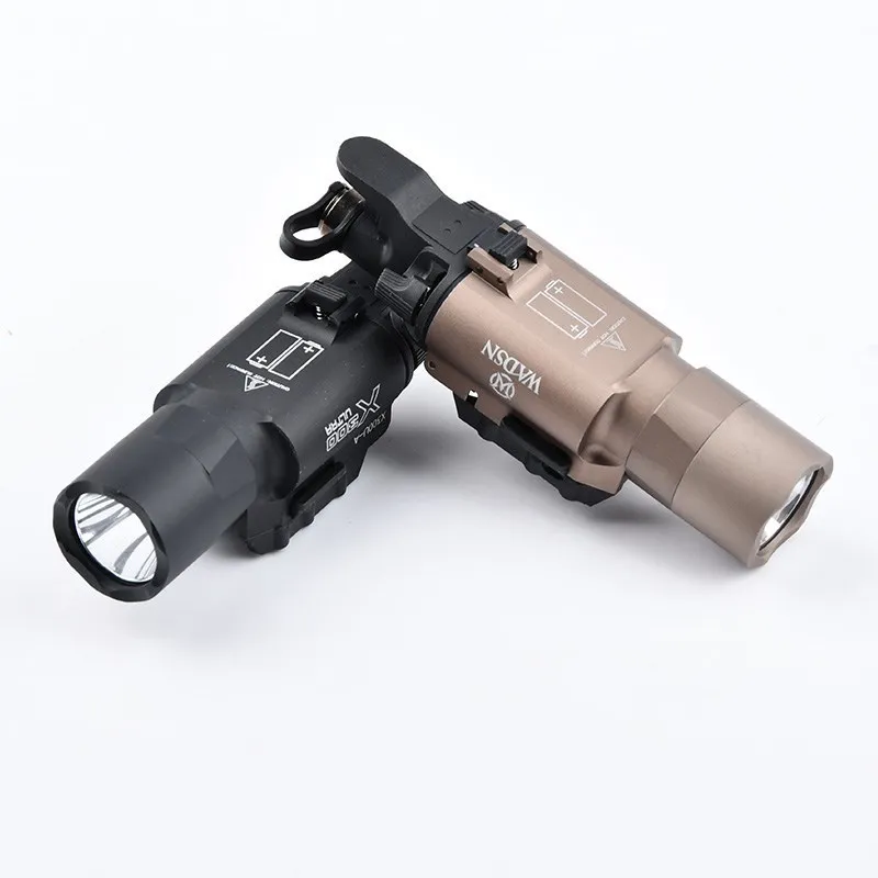 WADSN linterna de Metal X300U X300 para arma de caza, luces de pistola con interruptor de presión de doble función, cinta Airsoft, lámpara táctica - imagen 5