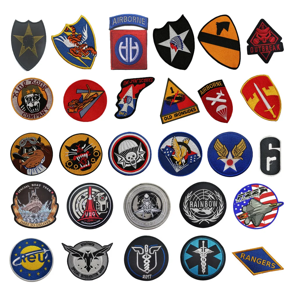 Nuevo bolso de capitán tejido, accesorio, insignia, serie de fans del ejército, engranaje, bordado de cabeza de tigre, parches para mochila de paracaidista aerotransportada - imagen 2