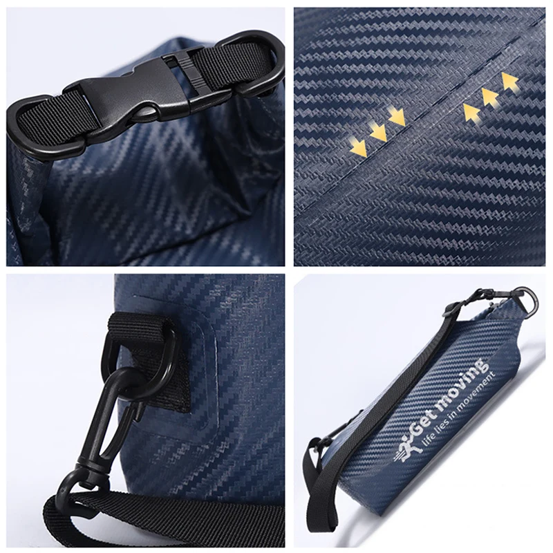 Bolsa de natación ligera de 2L y 5L, bolsa impermeable, bolsa seca con pantalla táctil, deporte al aire libre, pesca, deriva, senderismo, canotaje, bolsa para teléfono - imagen 5