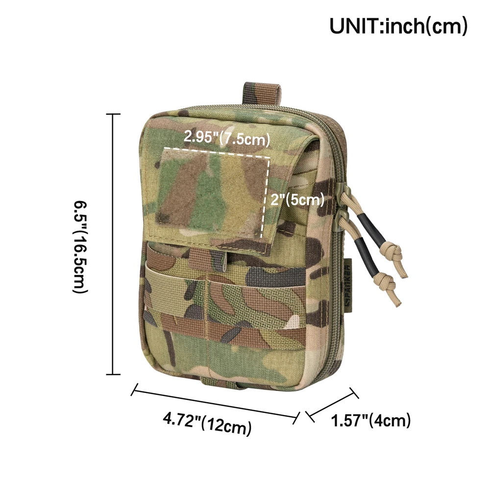 EXCELENTE bolsa táctica EDC ELITE SPANKER, bolsa multifuncional Molle, riñonera con doble cremallera, bolsas de herramientas con cinta mágica - imagen 2